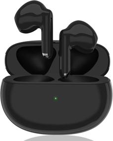 img 4 attached to Ultimate Wireless Earbuds: Bluetooth Headphones with 40 Hours Playtime, Microphone, Deep Bass, and Waterproof Design for iPhone/Android/Samsung