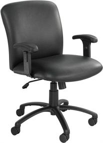 img 1 attached to 💺 Safco Products T-Pad Arm Set - Compatible with Uber Big and Tall Chairs (sold separately) - Color: Black