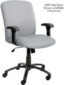 img 2 attached to 💺 Safco Products T-Pad Arm Set - Compatible with Uber Big and Tall Chairs (sold separately) - Color: Black