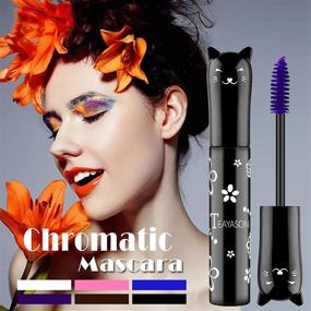 img 3 attached to 🦃 Thanksgiving Cat Eye Mascara Gift - Waterproof Fast Dry Eyelashes Curling Lengthening Makeup Eye Lashes for Party Stage Use - White Color