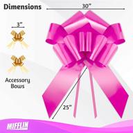 🎀 mifflin 30-inch pink butterfly car bow: sturdy and impressive decoration for gifts, birthdays, christmas logo