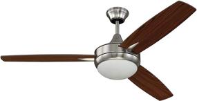 img 4 attached to 🌬️ Craftmade TG52BNK3 Targas Triple Mount 52 Inch Ceiling Fan: Brushed Polished Nickel, 16W LED Light, Wall Control, 3 Blades