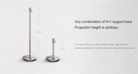 img 2 attached to 🔦 Подставка для проектора XGIMI: вращается на 360°, регулируется по высоте от 12.2 до 39.8 дюймов, подходит для моделей H2/Halo/MOGO PRO и других брендов, удобное хранение адаптера питания