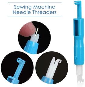 img 2 attached to 🧵 Magicfour 4-Pack Needle Threader and Automatic Sewing Machine Needle Threader with 4 Bobbin Holder Clamps Inserter Tool Set