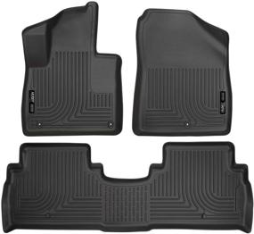 img 4 attached to Husky Liners 98691 | Weatherbeater Front & 2nd Seat Floor Mats for 2016-2020 Kia Sorrento (Black)
