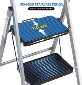 img 2 attached to 🪜 DEESWEY Step Ladder 2 Step Folding Step Stool: Sturdy, Portable, 300-Pound Capacity!