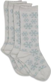 img 1 attached to ❄️ Snowflake Knee High Socks for Little Girls - Jefferies Socks (Pack of 2)