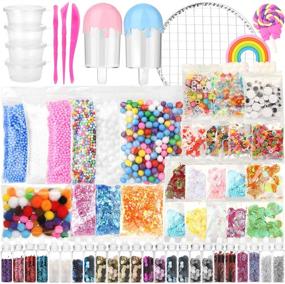 img 4 attached to Ultimate Slime Supplies Kit: 62 Packs of Charms, Beads, Accessories, Tools, and Containers for DIY Slime Making - No Slime Included!