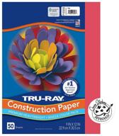 красная бумага tru-ray тяжелого веса для конструкций, 9x12, 50 листов. логотип