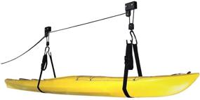 img 1 attached to 🚣 Efficient Cartman Kayak Hoist Garage Ceiling Storage: Kayaks, Canoes, Bikes, Cargo, and Ladders
