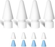 🖊️ high sensitivity apple pencil nibs - compatible replacement tips for apple pencil 1st & 2nd gen (white) logo