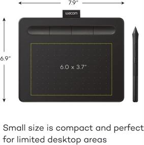 img 1 attached to 🖥️ Wacom Intuos Graphics Tablet for Mac, PC, Chromebook & Android (small) with Software - Black (CTL4100)