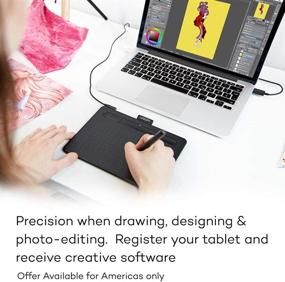 img 3 attached to 🖥️ Wacom Intuos Graphics Tablet for Mac, PC, Chromebook & Android (small) with Software - Black (CTL4100)