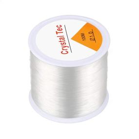 img 2 attached to 💎 Kissbuty 1.0mm Elastic Stretch Crystal Nylon Thread Fishing Line - 100 Meters/Roll - Ideal for Craft Bracelet Beads