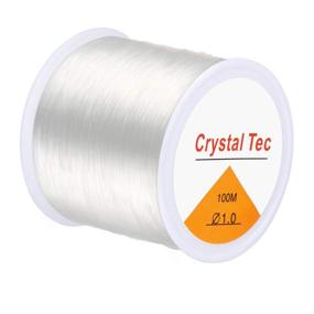 img 4 attached to 💎 Kissbuty 1.0mm Elastic Stretch Crystal Nylon Thread Fishing Line - 100 Meters/Roll - Ideal for Craft Bracelet Beads