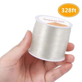 img 3 attached to 💎 Kissbuty 1.0mm Elastic Stretch Crystal Nylon Thread Fishing Line - 100 Meters/Roll - Ideal for Craft Bracelet Beads