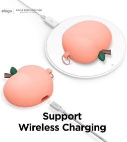 img 2 attached to elago Peach Case для Apple AirPods Pro - чехол с трехмерным милым дизайном и карабином, поддержка беспроводной зарядки (персик) [Зарегистрированный патент в США]