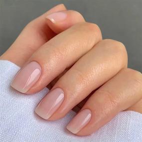 img 4 attached to 💅 Spring/Summer Nail Enchantment: ab gel Milky White Gel Polish - Professional Salon-quality DIY Kit for UV/LED Soak Off Lacquer, Manicure and Nail Art at Home (15ml)