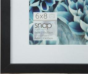 img 1 attached to Snap 05FW1803 Wall Mount Mat Picture Frame, 6x8, Black, SEO-Optimized