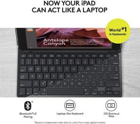 img 3 attached to 🔌 Logitech Slim Folio with Bluetooth Keyboard for iPad 5th & 6th Gen - Black (Integration Included)