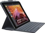 🔌 logitech slim folio with bluetooth keyboard for ipad 5th & 6th gen - black (integration included) логотип