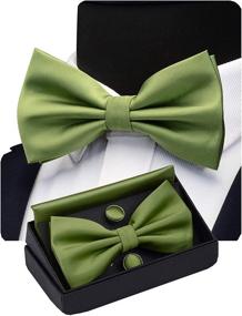 img 3 attached to 👔 GUSLESON Pre Tied Cufflink Wedding 0570 07: Stylish Men's Accessories for Ties, Cummerbunds & Pocket Squares