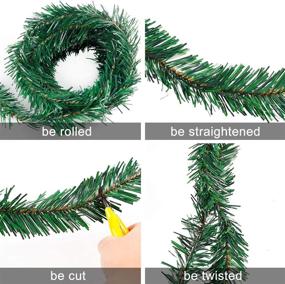 img 1 attached to 🎄 Enhance Your Holiday Decor with FUNARTY 108 Feet Garland: Unlit Artificial Pine Garlands for Christmas Fireplaces & Outdoor Christmas Decorations