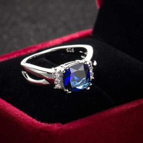 img 2 attached to Metmejiao Birthstone Anniversary Solitaire Engagement