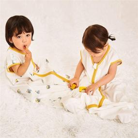 img 3 attached to 👶 Pureborn Baby Toddler Sleep Sack - 0.5 TOG Sleeveless Cotton 2-Way Zipper Wearable Blanket Sleeping Bag for 18-24 Months Infant Boys Girls White Bee - 2 Pack