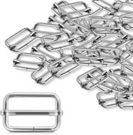 👜 erkoon 30-piece metal triglide slides: adjustable webbing slider for diy purse, bag, and suspenders making - silver logo