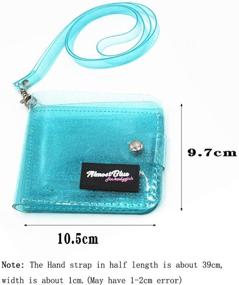 img 3 attached to Clear Wallet Bifold Lanyard Silver Women's Handbags & Wallets for Wallets
