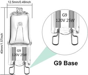 img 3 attached to 💡 G9 Halogen Light Bulb 25W for Whirlpool Microwave Oven, Whirlpool Over The Stove Range Microwave - Replacement Pack of 4, Replaces W10709921