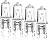 💡 g9 halogen light bulb 25w for whirlpool microwave oven, whirlpool over the stove range microwave - replacement pack of 4, replaces w10709921 logo