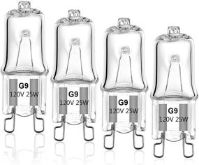 img 4 attached to 💡 G9 Halogen Light Bulb 25W for Whirlpool Microwave Oven, Whirlpool Over The Stove Range Microwave - Replacement Pack of 4, Replaces W10709921