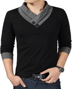 img 1 attached to 👕 Men's Cotton Casual V Neck T-Shirts - Year-to-Date (YTD) Collection