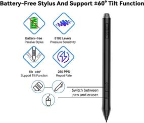 img 1 attached to Графический планшет VEIKK A15: 10x6 дюймовый планшет с беспроводным пером с 8192 уровнями чувствительности к нажатию 🎨, 12 горячими клавишами - совместимый с Win/Mac/Linux/Android - идеально подходит для рисования и онлайн-обучения.