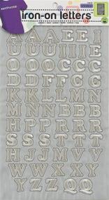 img 1 attached to 🔤 Dritz Embroidery Iron-On Letters, Silver: Personalize with Ease!