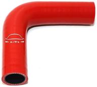 🔴 lti universal 4-ply reinforced high performance 1-inch id 90° elbow silicone hose coupler 25mm (1-inch, red) logo