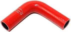 img 2 attached to 🔴 LTI Universal 4-Ply Reinforced High Performance 1-inch ID 90° Elbow Silicone Hose Coupler 25mm (1-inch, RED)