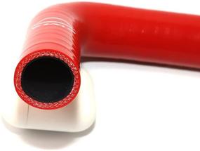 img 1 attached to 🔴 LTI Universal 4-Ply Reinforced High Performance 1-inch ID 90° Elbow Silicone Hose Coupler 25mm (1-inch, RED)