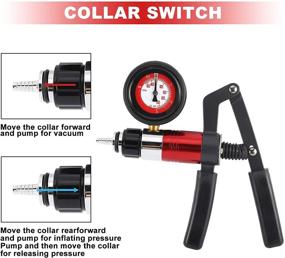 img 1 attached to 🚗 KUNTEC 23pcs Automotive Hand Held Vacuum Pump Tester Set - Vacuum Gauge and Brake Bleeder Kit