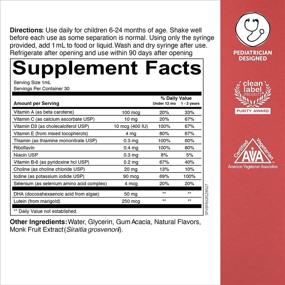 img 2 attached to 🍊 SmartyPants Baby Multi & DHA Liquid Multivitamin: Immune Support for Infants 6-24 Months, Vitamin C, D3, E, Gluten-Free, Choline, Lutein, Natural Fruit Flavor - 30 Day Supply