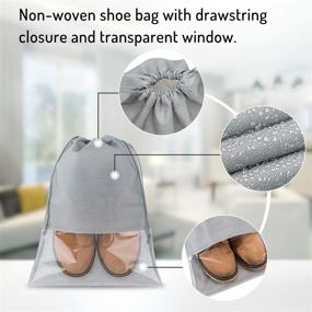 img 2 attached to 👜 Whaline Non Woven Drawstring Storage Transparent: Organize with Ease!