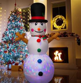 img 3 attached to ❄️ WOGOON Christmas Inflatable Snowman Decorations with Interior LED Lights, Blow Up Snowman for Xmas Winter Yard Decor, Holiday Snowman Display