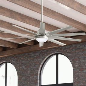 img 2 attached to 🔷 Hunter Fan Company 50718 Overton Ceiling Fan - 72 Inch, Matte Nickel