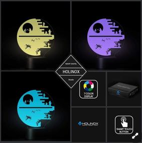 img 1 attached to 🌌 Holinox Star Wars Lamp Death Star 3D Light: Perfect Gift for Star Wars Fans – Model 75159 (MT403) Starwars Gifts