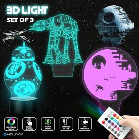 img 3 attached to 🌌 Holinox Star Wars Lamp Death Star 3D Light: Perfect Gift for Star Wars Fans – Model 75159 (MT403) Starwars Gifts