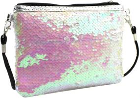 img 2 attached to 👜 Блестящие пайетки кроссбоди плечевые конверты: стильные женские сумки и кошельки для плечевых сумок