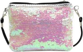img 3 attached to 👜 Блестящие пайетки кроссбоди плечевые конверты: стильные женские сумки и кошельки для плечевых сумок