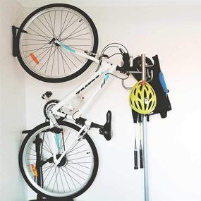 img 1 attached to 🚲 YOFIT Wall-Mount Bike Rack Bicycle Holder: Heavy Duty Garage Bike Hanger with Steel Hook, Holds up to 65 Lb, Includes Screws
